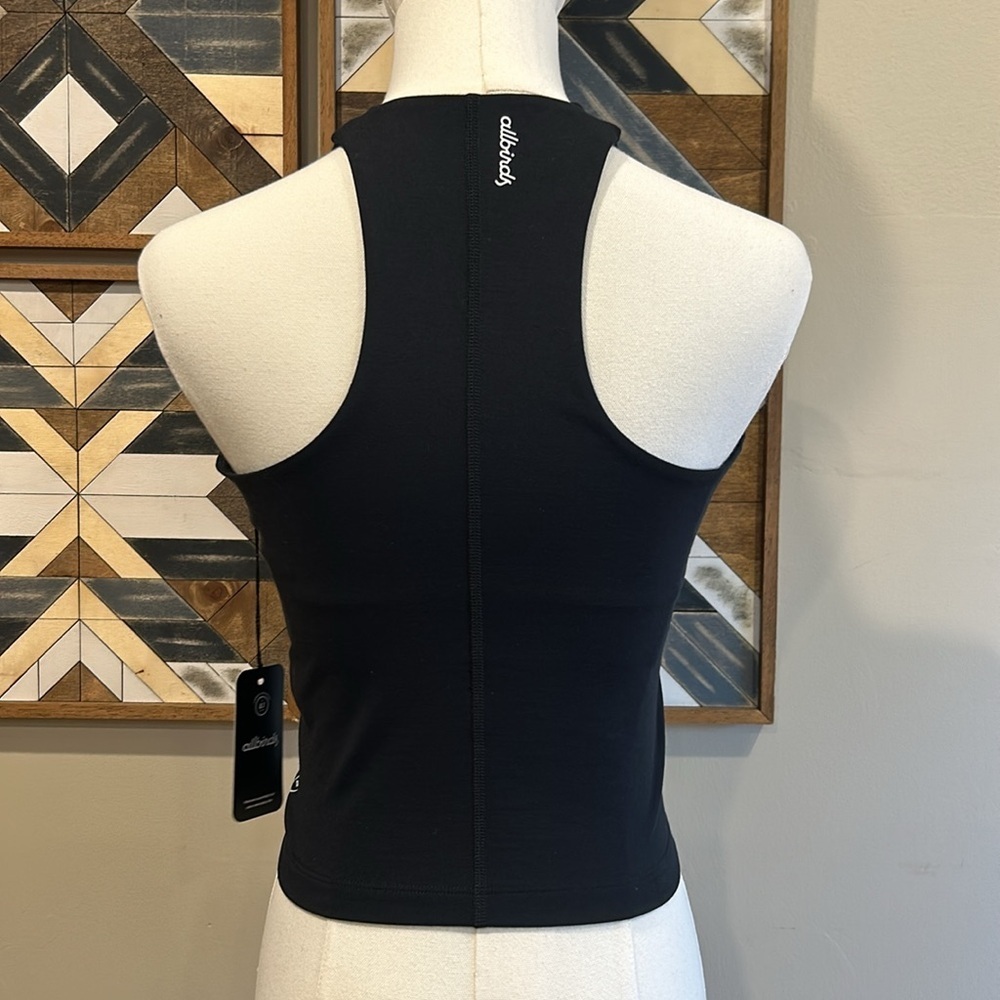 Allbirds Merino Wool Blend Natural Run Form Tank Top Bra Black Small NWT - Picture 5 of 7